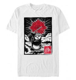 Kung Fu Panda Men's Po Warrior Poster Short Sleeve T-Shirt White $17.15 T-Shirts