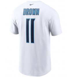 Men's AJ Brown White Tennessee Titans Player Name and Number T-shirt $20.51 T-Shirts