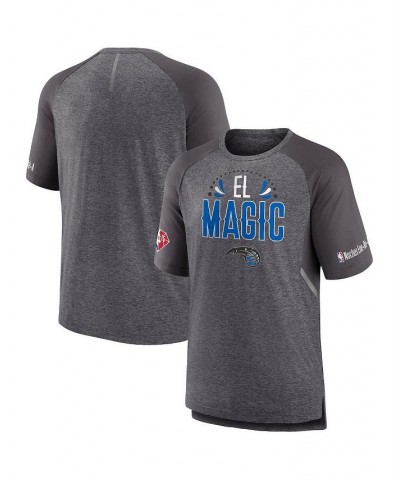 Men's Branded Heathered Gray Orlando Magic 2022 Noches Ene-Be-A Core Shooting Raglan T-shirt $21.62 T-Shirts