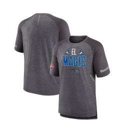 Men's Branded Heathered Gray Orlando Magic 2022 Noches Ene-Be-A Core Shooting Raglan T-shirt $21.62 T-Shirts