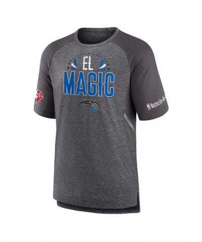 Men's Branded Heathered Gray Orlando Magic 2022 Noches Ene-Be-A Core Shooting Raglan T-shirt $21.62 T-Shirts