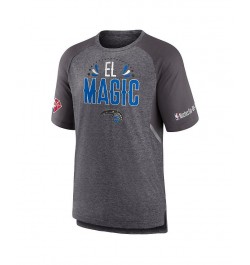 Men's Branded Heathered Gray Orlando Magic 2022 Noches Ene-Be-A Core Shooting Raglan T-shirt $21.62 T-Shirts