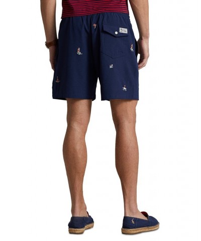 Men's 5-3/4-Inch Traveler Classic Swim Trunks Blue $38.85 Swimsuits