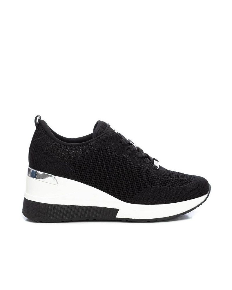 Women's Wedge Sneakers By 14111907 Black $33.58 Shoes