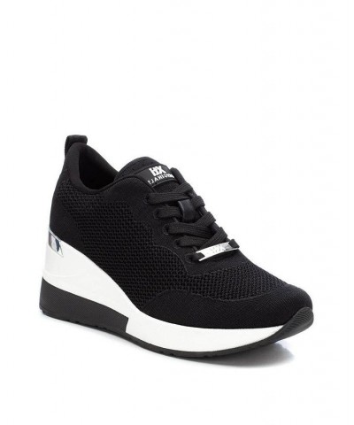 Women's Wedge Sneakers By 14111907 Black $33.58 Shoes