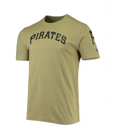 Men's Olive Pittsburgh Pirates Brushed Armed Forces T-shirt $18.90 T-Shirts