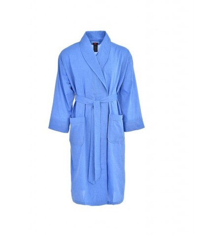 Hanes Men's Big and Tall Woven Shawl Robe Blue $14.80 Pajama