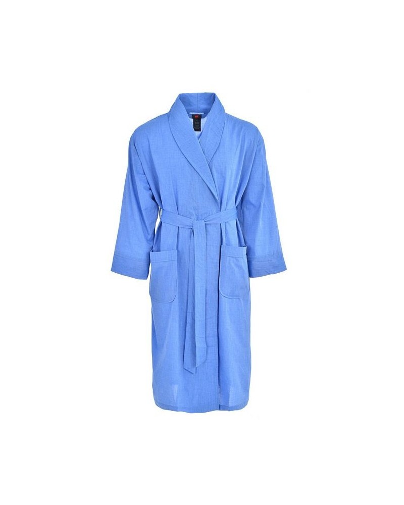 Hanes Men's Big and Tall Woven Shawl Robe Blue $14.80 Pajama