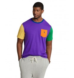 Men's Big & Tall Color-Blocked Jersey T-Shirt Purple $31.97 T-Shirts