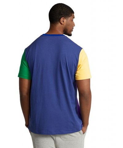 Men's Big & Tall Color-Blocked Jersey T-Shirt Purple $31.97 T-Shirts