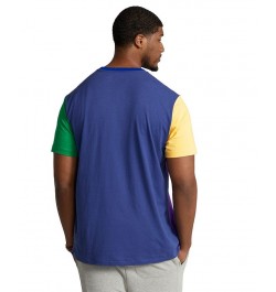 Men's Big & Tall Color-Blocked Jersey T-Shirt Purple $31.97 T-Shirts