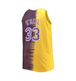 Men's Shaquille O'Neal Purple, Gold LSU Tigers Big and Tall Player Tie-Dye Jersey $37.95 Jersey