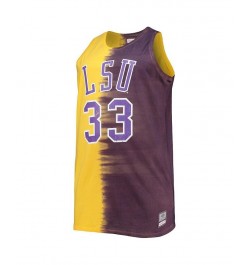 Men's Shaquille O'Neal Purple, Gold LSU Tigers Big and Tall Player Tie-Dye Jersey $37.95 Jersey