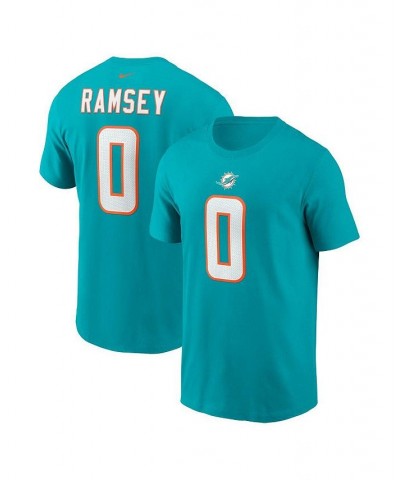 Men's Jalen Ramsey Aqua Miami Dolphins Player Name and Number T-shirt $24.00 T-Shirts