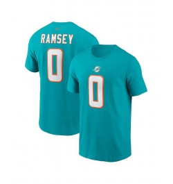 Men's Jalen Ramsey Aqua Miami Dolphins Player Name and Number T-shirt $24.00 T-Shirts