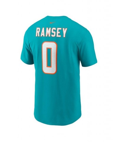 Men's Jalen Ramsey Aqua Miami Dolphins Player Name and Number T-shirt $24.00 T-Shirts