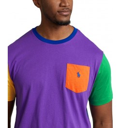 Men's Big & Tall Color-Blocked Jersey T-Shirt Purple $31.97 T-Shirts