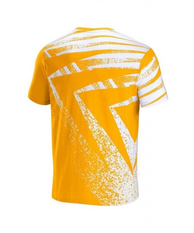 Men's NFL X Staple Yellow Pittsburgh Steelers Team Slogan All Over Print Short Sleeve T-shirt $20.79 T-Shirts