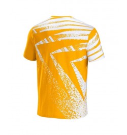 Men's NFL X Staple Yellow Pittsburgh Steelers Team Slogan All Over Print Short Sleeve T-shirt $20.79 T-Shirts