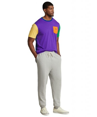 Men's Big & Tall Color-Blocked Jersey T-Shirt Purple $31.97 T-Shirts