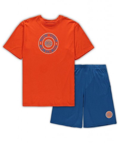 Men's Orange, Blue New York Knicks Big and Tall T-shirt and Shorts Sleep Set $26.66 Pajama