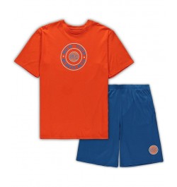 Men's Orange, Blue New York Knicks Big and Tall T-shirt and Shorts Sleep Set $26.66 Pajama