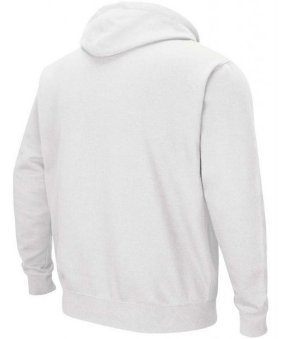 Men's White Michigan Wolverines Arch Logo 3.0 Pullover Hoodie $25.80 Sweatshirt