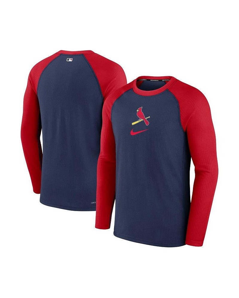 Men's Navy St. Louis Cardinals Authentic Collection Game Raglan Performance Long Sleeve T-shirt $31.85 T-Shirts