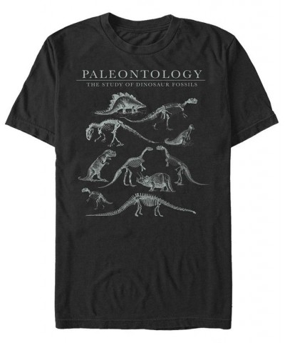 Men's Dino Study Short Sleeve Crew T-shirt Black $17.15 T-Shirts