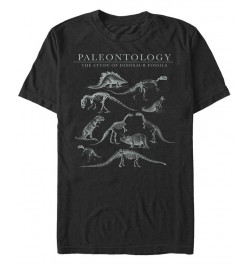 Men's Dino Study Short Sleeve Crew T-shirt Black $17.15 T-Shirts