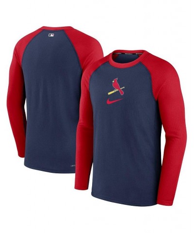 Men's Navy St. Louis Cardinals Authentic Collection Game Raglan Performance Long Sleeve T-shirt $31.85 T-Shirts