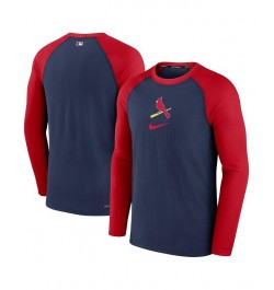 Men's Navy St. Louis Cardinals Authentic Collection Game Raglan Performance Long Sleeve T-shirt $31.85 T-Shirts