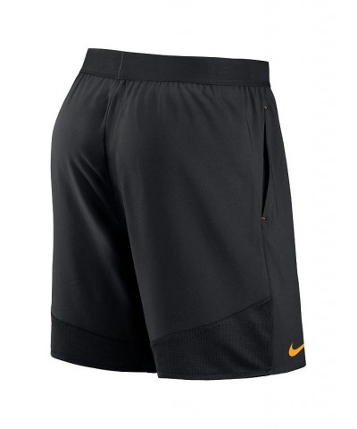 Men's Black Pittsburgh Steelers Stretch Woven Shorts $24.20 Shorts