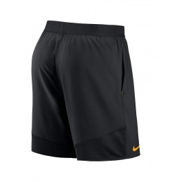 Men's Black Pittsburgh Steelers Stretch Woven Shorts $24.20 Shorts