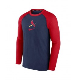 Men's Navy St. Louis Cardinals Authentic Collection Game Raglan Performance Long Sleeve T-shirt $31.85 T-Shirts