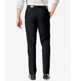 Men's Big & Tall Signature Lux Cotton Classic Fit Creased Stretch Khaki Pants Black $35.39 Pants