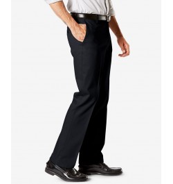 Men's Big & Tall Signature Lux Cotton Classic Fit Creased Stretch Khaki Pants Black $35.39 Pants