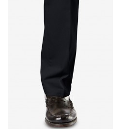 Men's Big & Tall Signature Lux Cotton Classic Fit Creased Stretch Khaki Pants Black $35.39 Pants