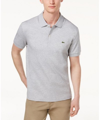 Men’s Regular Fit Soft Touch Short Sleeve Polo Silver $33.48 Polo Shirts