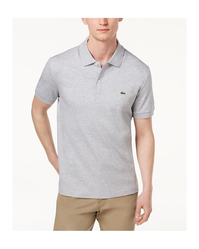 Men’s Regular Fit Soft Touch Short Sleeve Polo Silver $33.48 Polo Shirts