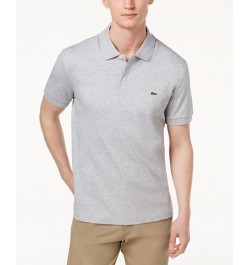 Men’s Regular Fit Soft Touch Short Sleeve Polo Silver $33.48 Polo Shirts