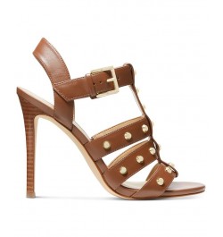 Women's Jagger Studded Strappy Dress Sandals Brown $87.75 Shoes