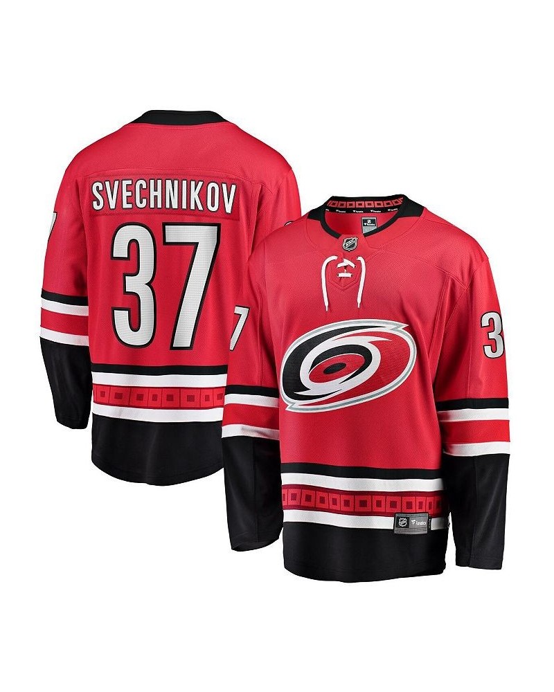 Men's Andrei Svechnikov Red Carolina Hurricanes Home Premier Breakaway Player Jersey $88.80 Jersey