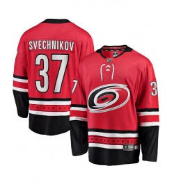 Men's Andrei Svechnikov Red Carolina Hurricanes Home Premier Breakaway Player Jersey $88.80 Jersey