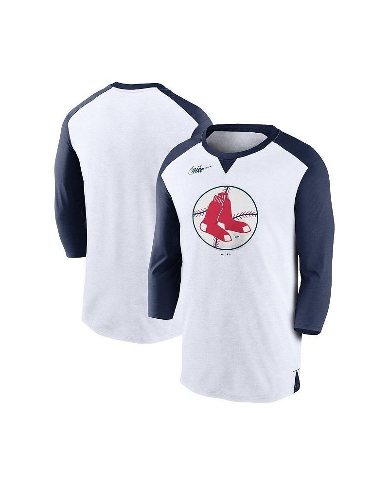 Men's White, Navy Boston Red Sox Rewind 3/4-Sleeve T-shirt $24.75 T-Shirts