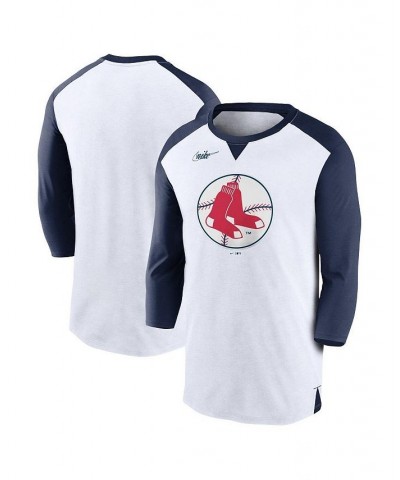 Men's White, Navy Boston Red Sox Rewind 3/4-Sleeve T-shirt $24.75 T-Shirts