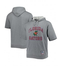 Men's Heathered Gray Florida Gators Wordmark Short Sleeve Pullover Hoodie $50.34 Sweatshirt