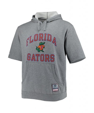 Men's Heathered Gray Florida Gators Wordmark Short Sleeve Pullover Hoodie $50.34 Sweatshirt