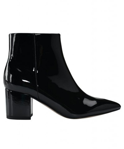 Women's Jelly Cold Weather Block Heel Booties Black $74.50 Shoes