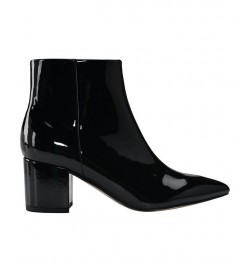 Women's Jelly Cold Weather Block Heel Booties Black $74.50 Shoes